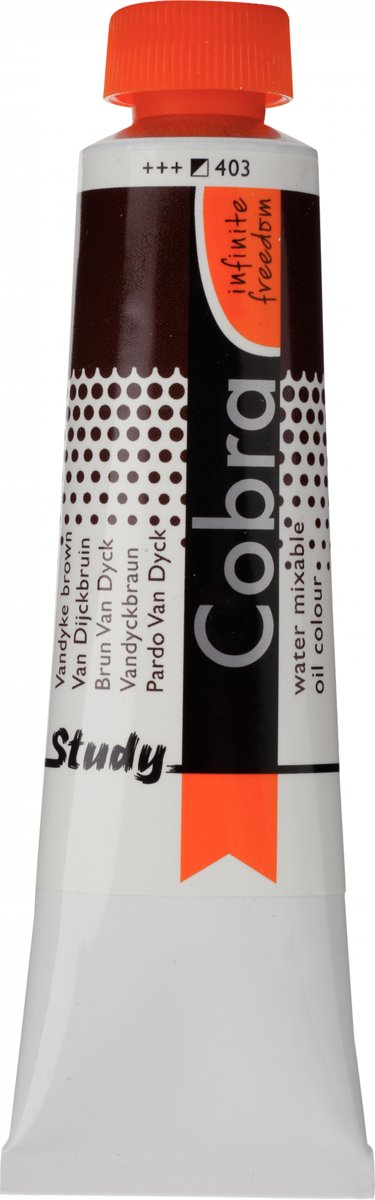 Cobra Study Olieverf 40ml | Vandyke Brown (403)